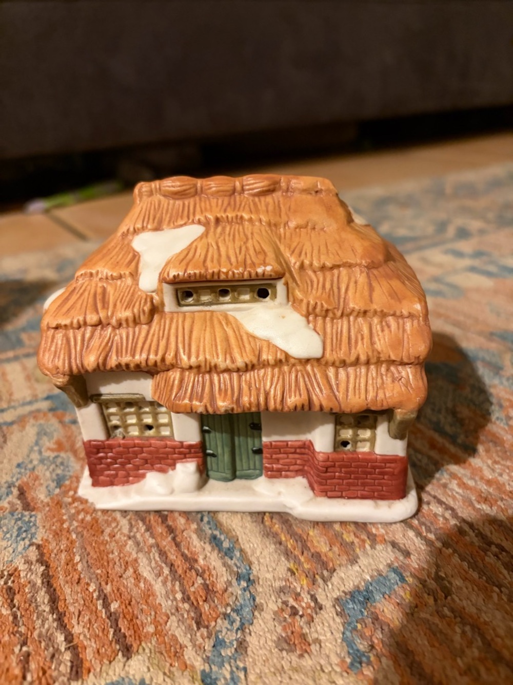 Vintage Christmas village cottage